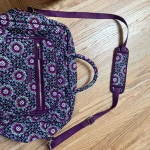 Vera Bradley Floral Purple Travel Tote - Small
